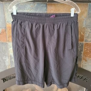 Lululemon Black Drawstring Waist Run Response Athletic Short, 9” inseam sz small